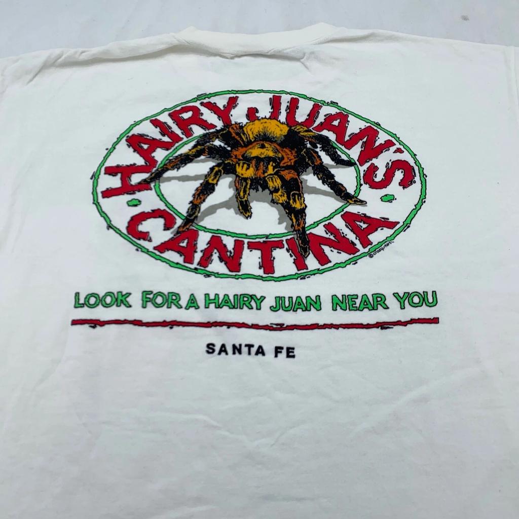 Винтажная футболка 90-х HAIRY JUAN'S CANTINA SANTA FE РАЗМЕР L ресторан паук