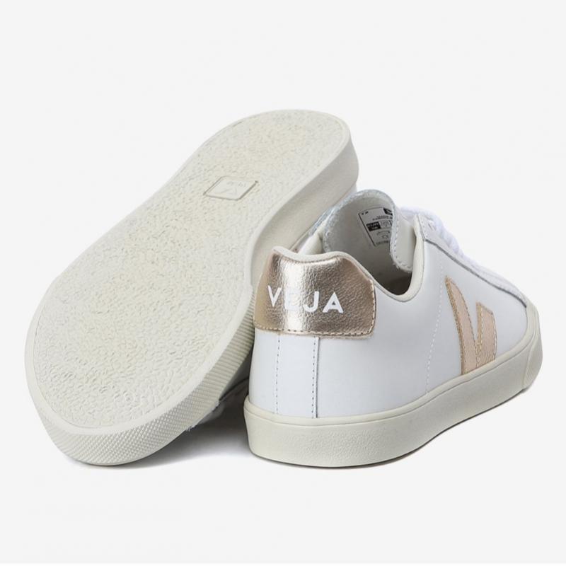 Veja Женские Узкие Золотые Кожаные Кроссовки Svjf231eo02 490