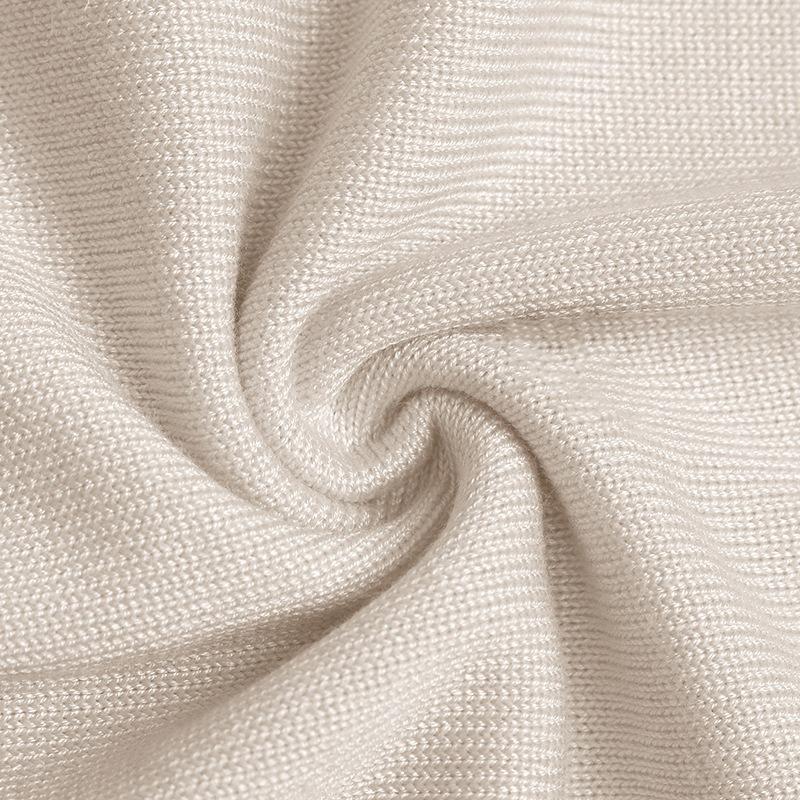 Осенне-зимний женский однотонный свитер с круглым вырезом и длинными рукавами