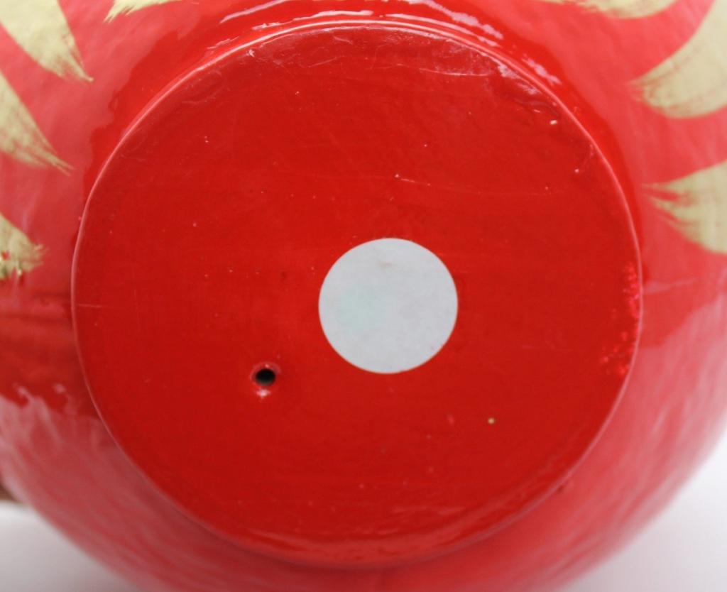 Takasaki Daruma Red 3Authentic Japanese Good Luck Figurine Handcrafted Paper Doll 12×11×15cm Made In Japan Fortune & Success Charm HKDM-3-RE-3