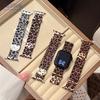 Миланская петля Ремешок Для Apple watch band 46мм 45мм 44мм 40мм 41мм Леопардовый принт Магнитный браслет для iWatch Серии 11/10/9 8 7 6 SE3/Ultra 2 3 4 49мм