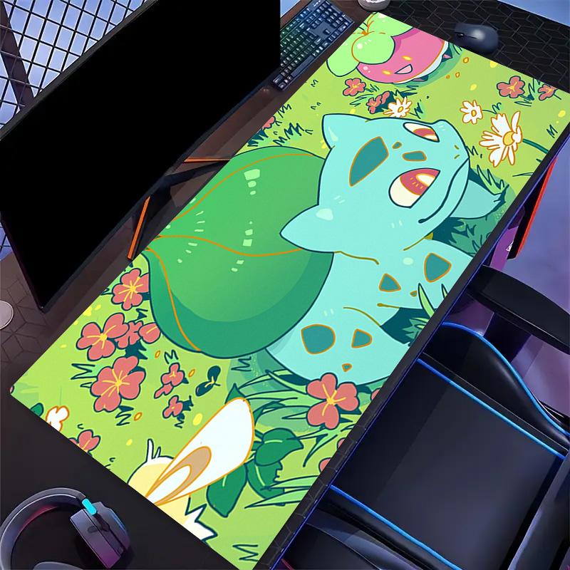 Bulbasaur Print Cushion Non-slip Laptop Tablet Big Mousepad XXL Mat Mini PC Playmat With Lock edge