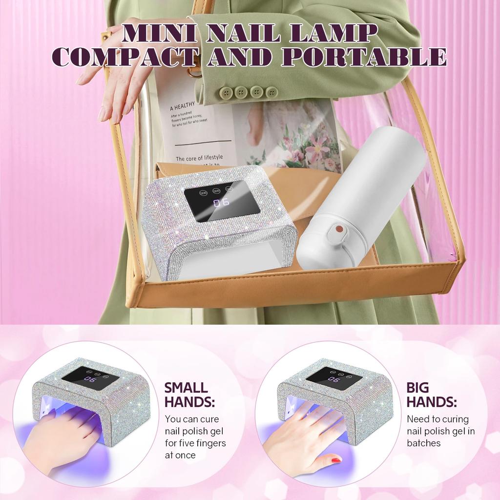 DianaBeauty УФ LED лампа для ногтей Профессиональная 15 Вт сушилка для ногтей с ЖК-сенсорным экраном и 3 настройками времени 15 светодиодов Лампа для маникюра Инструменты