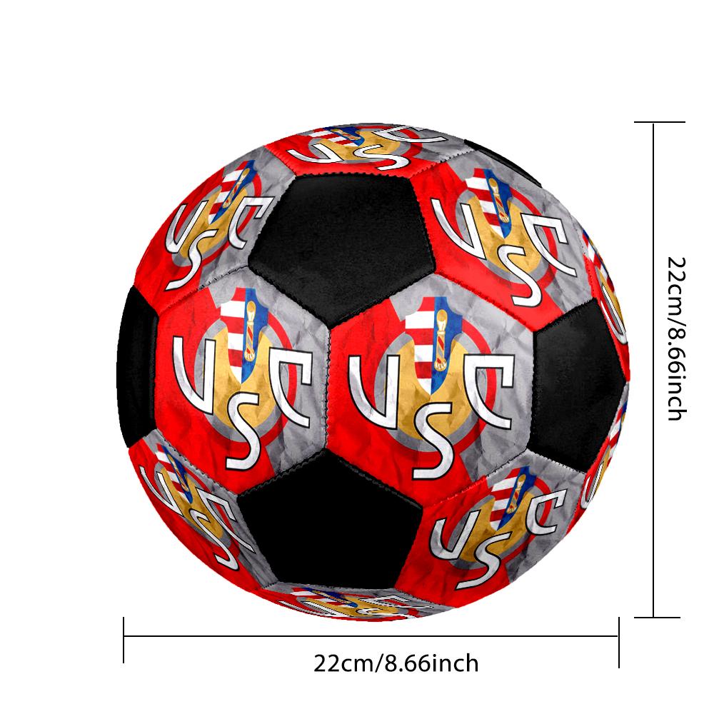 US Cremonese Indoor Soccer Ball Colorful Machine Stitched PVC Size 5 Team Training Competition Ready Durable High-Bounce Cool Sports Gift