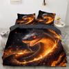 Home Fire Snake Pattern 3D Print (Set of Three) Single Double Queen Quilt Cover Pillowcase Bedding Set