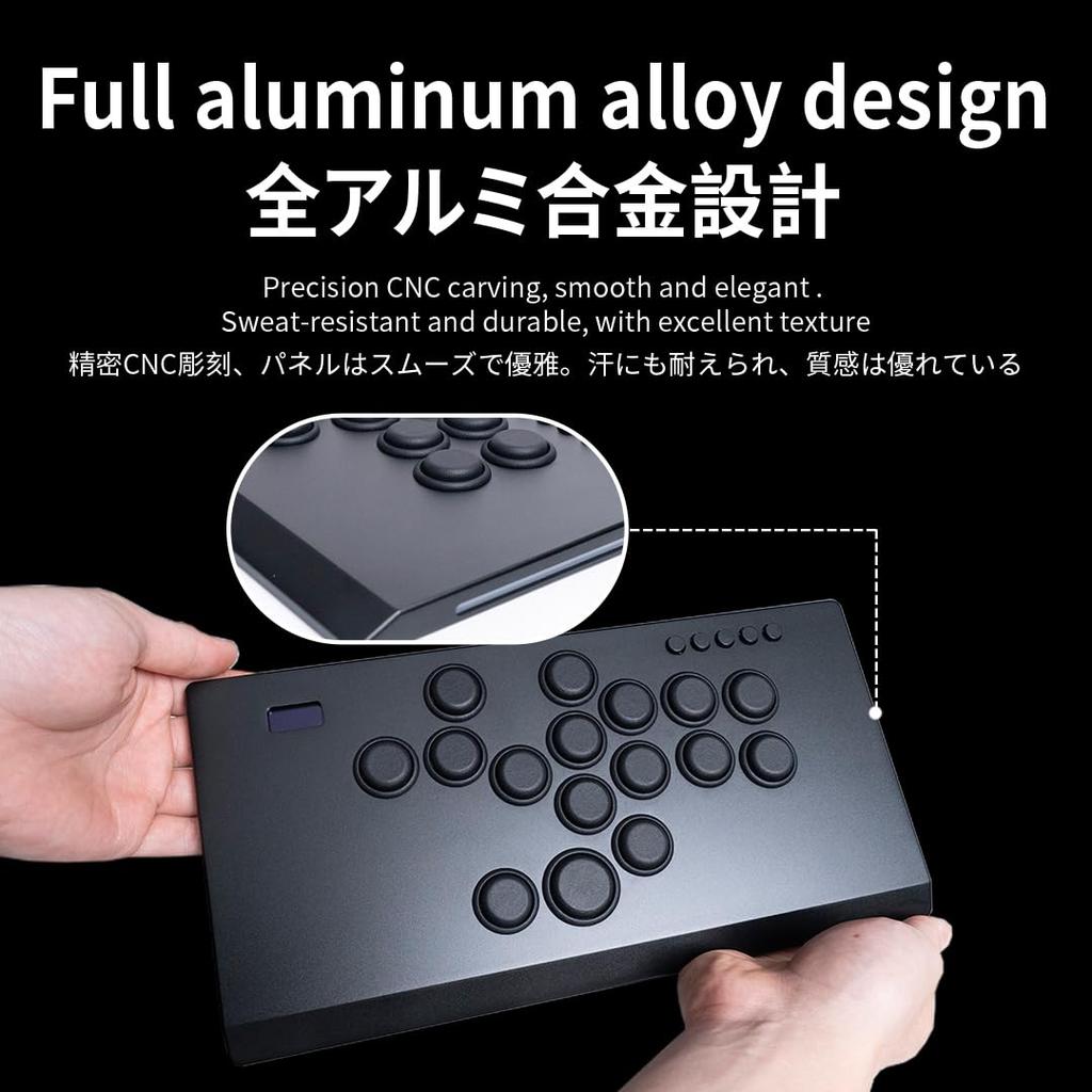 TIKITAKA FTG M Series Алюминиевый корпус с ЧПУ Высокоточная обработка Высококачественные нейлоновые кнопки Пользовательский RGB-контроллер без рычага 12 мм Ультратонкий SF6 Game