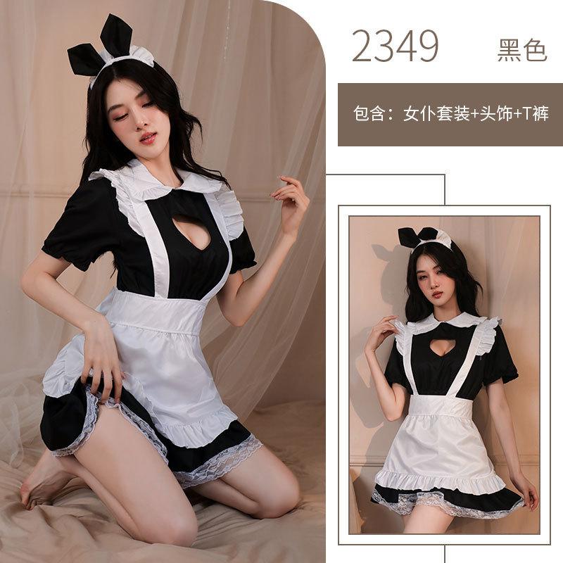 Сексуальное нижнее белье Униформа Большой размер Горничная Сексуальная униформа Сексуальные сиськи Чистая киска Аниме Косплей