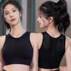 Women S Wireless Breathable Yoga Sports Bra With Hollow Back Shock Absorbing Support