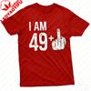 50th Birthday Gift Middle Finger Mom Dad Gift Bday Adult Shirt Funny Party Fashion Tee Crewneck Casual Style Graphic Tshirts