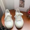 2024 Новые парусиновые кроссовки женские вулканизированные туфли на шнуровке туфли на плоской подошве спортивные женские весенне-осенние кроссовки на платформе женские