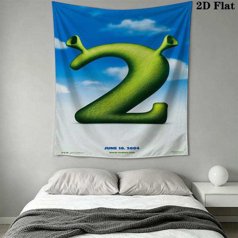 Shrek Ultimate Fantasy Adventure Tapestry Fashion Print Wallmounted Christmas Gift Atmospheric Background Cloth Homestay Soft Decoration Tapestry