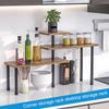Kitchen Storage Shelf 3 Tiers Great Load Bearing Wide Platform Wooden Spice Bottle Jar Holding Stand Corner Shelf Organizer Countertop Rack