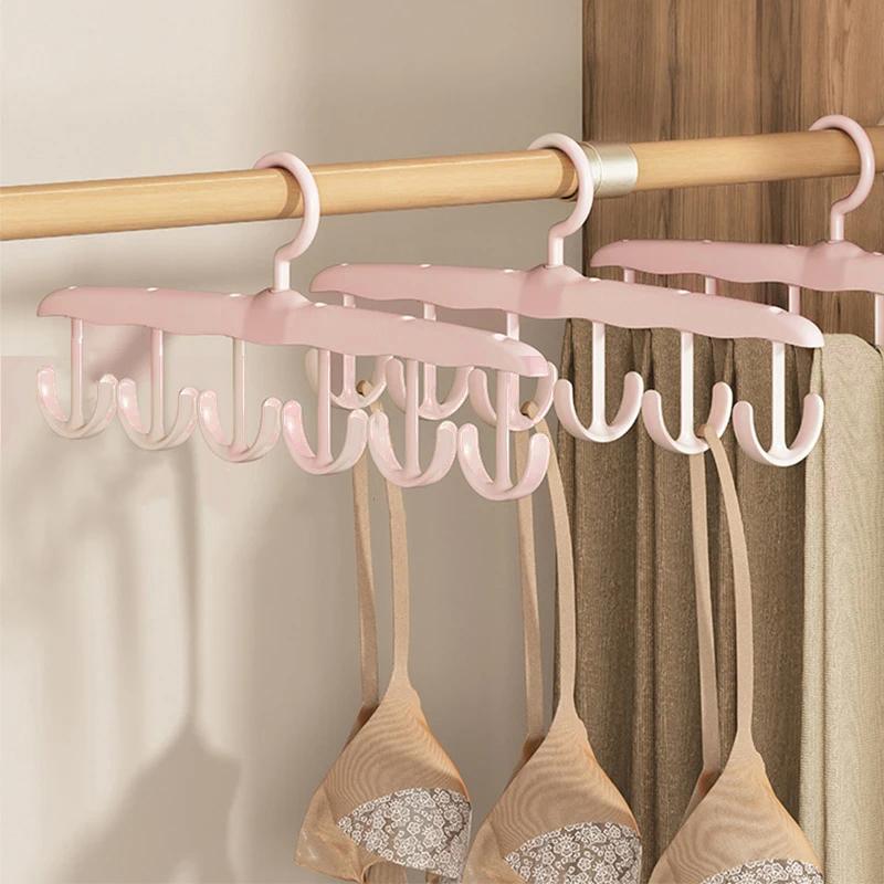 6 крючков для хранения женских вешалок для бюстгальтеров, вешалка для одежды, аксессуары для домашнего гардероба, органайзер для шарфов, мужская вешалка для галстуков и ремней