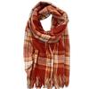 Autumn And Winter Checked Scarf WomenS Japanese Winter Classic Versatile Tassel Thickened Warm Cashmere Scarf