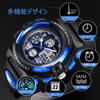 IN Shop Watch Boys Sports Watch Outdoor Многофункциональные водонепроницаемые часы с оповещением, датой и днем, двойное время, светодиодный аналоговый дисплей, цифровые часы для девочек и мальчиков