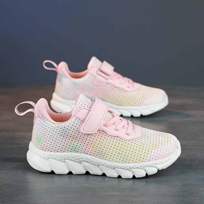 Kids Lightweight Breathable Mesh Sneakers With Hook Loop Outdoor Play