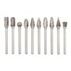 DIY Friendly 10 Piece Carbide Steel Grinding Heads for Precision Work