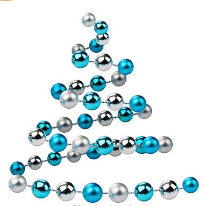 Christmas Ball Garland 1.8m 3cm Colorful Hanging Decorations Xmas Tree