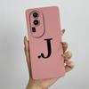 Чехол для OPPO Reno 10 Pro Plus Роскошные Буквы Квадратный Жидкий Силикон Ударопрочный Мягкая Задняя Крышка Reno10 Pro+ Reno10ProPlus Fundas