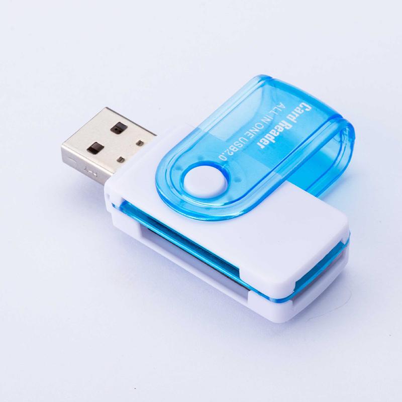 Универсальный USB-кардридер 4-в-1, USB 2.0, адаптер для карт SD, Micro SD, TF, MS, M2 для компьютера, мобильного телефона Android