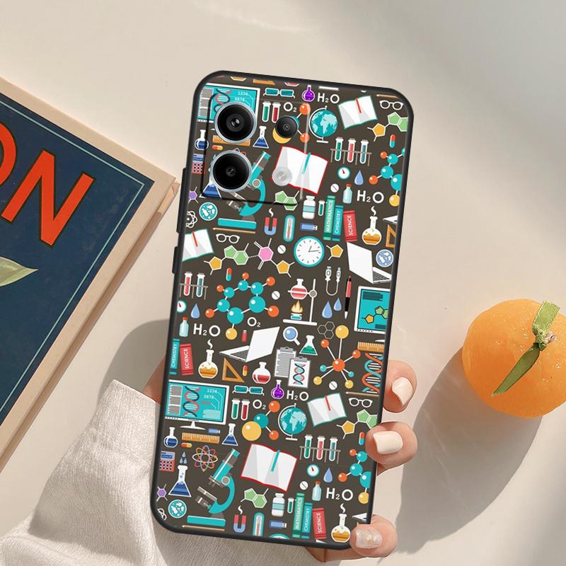 Science Chemistry Caffeine Funda For Xiaomi Redmi Note 13 Pro 9 10 11 12 14 Pro 10S 11S 12S Redmi 14C 13C 10C 12C Case