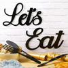 5 шт./серия Let's Eat металлический знак вилка ложка нож знак деревенский вырез Eat настенный декор железное искусство домашний декор подвесное настенное искусство