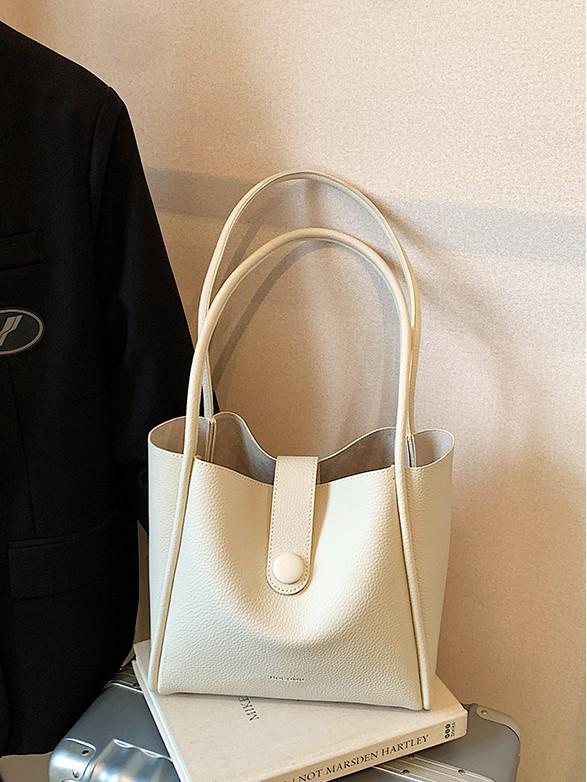 Женская вместительная ретро-сумка-тоут для поездок на работу, Зима 2025, Мягкая кожа, Высококлассная сумка через плечо