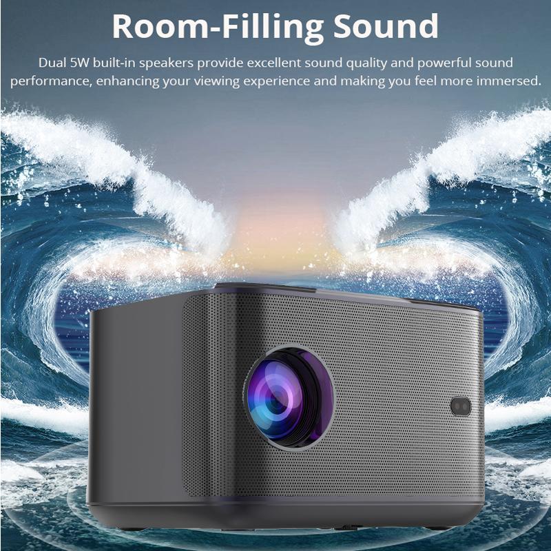 Vivicine Модернизированный A6 пылезащитный 1920x1080 WIFI Smart Bluetooth Android 9.0 1080p Full HD домашний кинотеатр видеопроектор