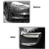 Wind Knife for Tesla Model Y Front Bumper Cover Fog Lamp Eyebrow Spoiler Blade Sticker Trim ABS Car Modification Black 2025-2025