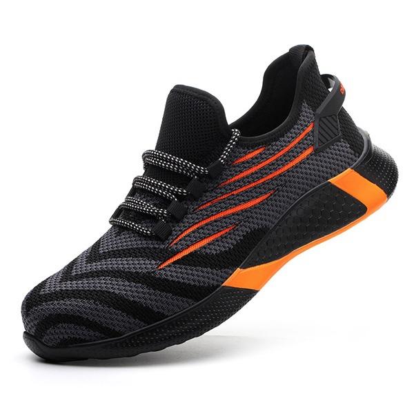 Fashion Breathable Safety Shoes Anti-smashing Anti-puncture Lightweight Safety Work Shoes for Men Women Plus Size 35-50
