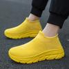 Мужские легкие вязаные носки-обувь Модная женская обувь на платформе Дышащая унисекс повседневная обувь для ходьбы Универсальный стиль