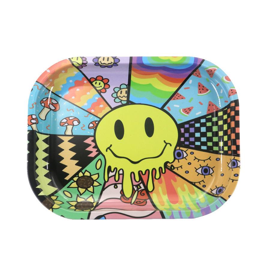 Кейс для хранения Поднос Металлический Поднос для скручивания 18x14см Контейнер из луженой стали Аксессуары для курения сигар