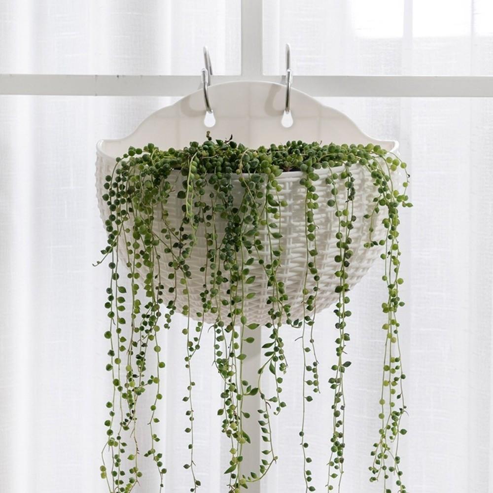 Plastic Rattan Weaving Hanging Flowerpot Wear-resistant Wall Flower Pot Flower Shop