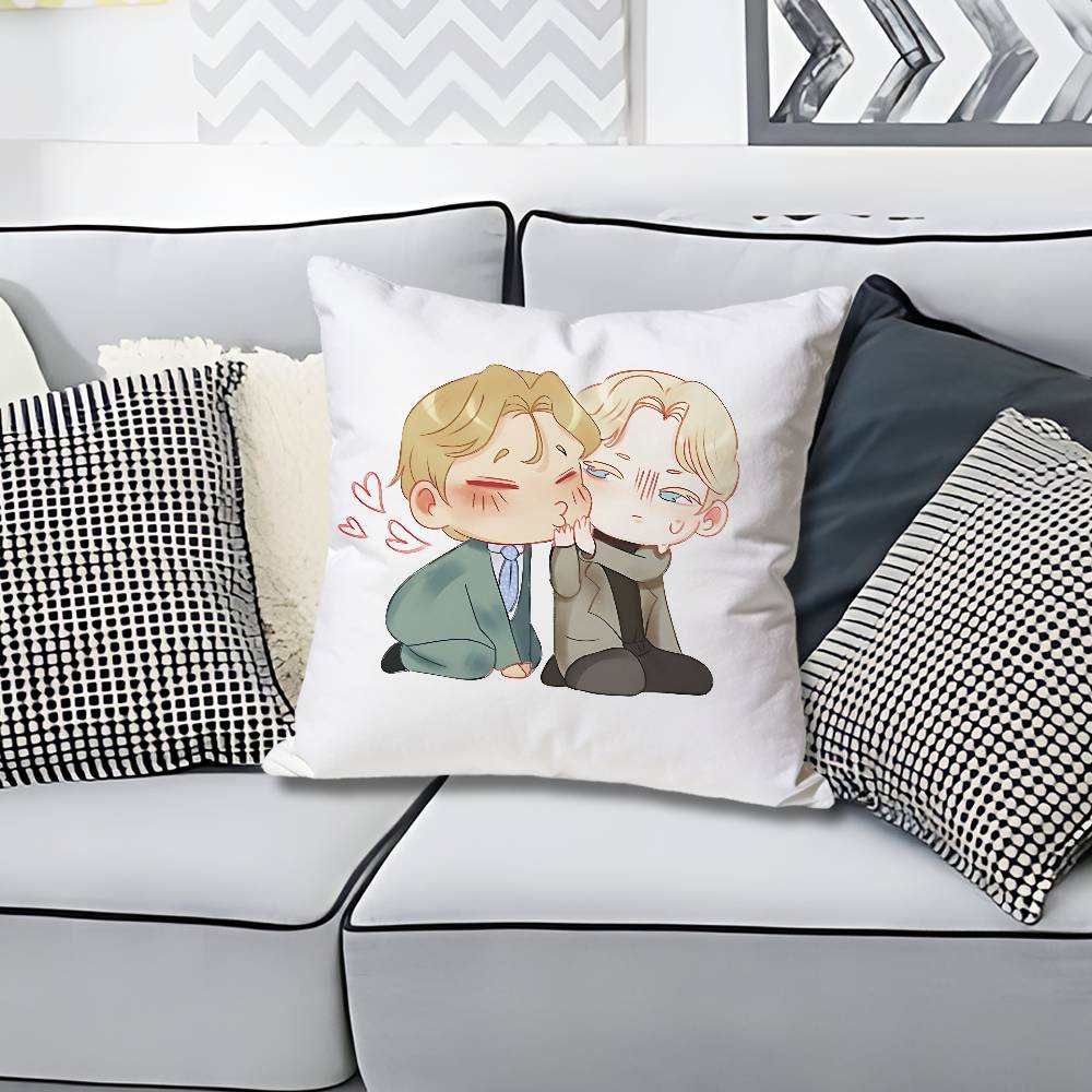 JJohan LLiebert Monster Anime Celebrity Merchandise AllMatch Printed Pillow Case Sofa Car Office Room Decoration Protector