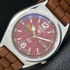 ВОССТАНОВЛЕННЫЕ ВИНТАЖНЫЕ МУЖСКИЕ ЧАСЫ SEIKO 5 AUTOMATIC 7009A JAPAN С КРАСНЫМ ЦИФЕРБЛАТОМ a433563-2 R117-a433563