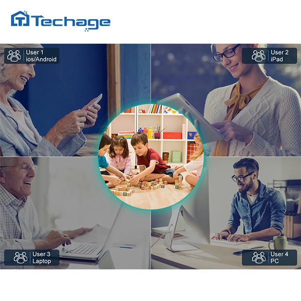 Techage 8CH HD 4MP POE NVR комплект системы видеонаблюдения H.265 цветная ночная уличная аудиозапись IP-камера P2P комплект видеонаблюдения