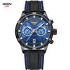 Fashion New 2537 Fashion Business Men'S Watch, Butterfly Double Snap Buckle Steel Belt Waterproof Luminous Quartz Watch