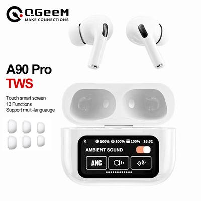 Наушники A9 Pro, беспроводные Bluetooth-наушники с шумоподавлением и шумоподавлением, гарнитура с сенсорным экраном, наушники с регулировкой громкости