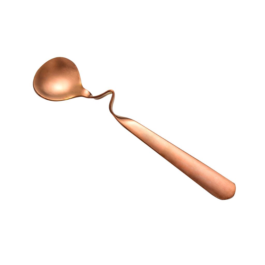 SW Ложка для перемешивания кофе из нержавеющей стали круглой формы, подвесная ложка для чая, молока, десерта