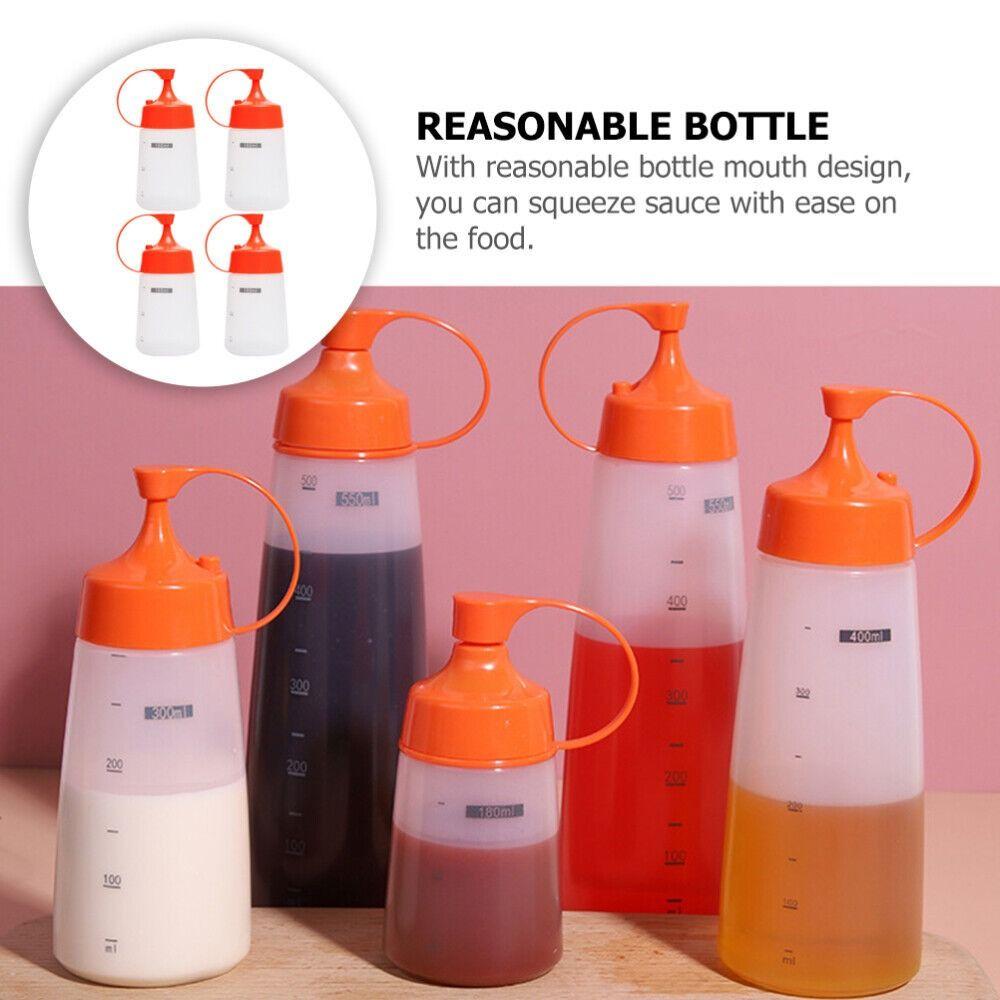 Transparent Squeeze Sauce Bottle Plastic Squeeze Bottle New Mini Condiment Bottle