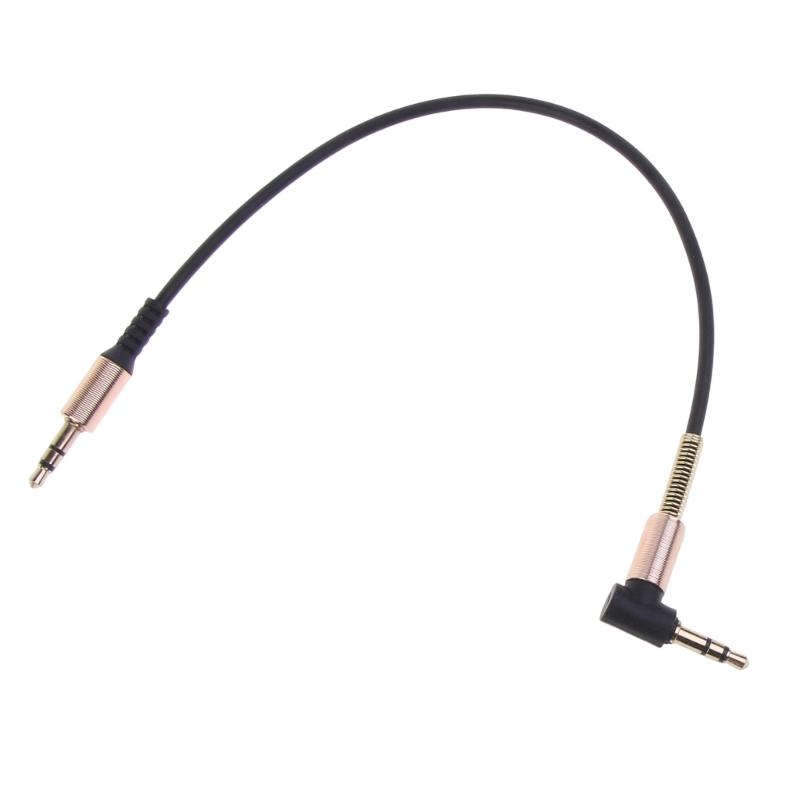 3.5mm Audio Cable, 90 Degree Right Angle 3-Conductor Stereo Aux Cable Cord 3.5mm Male to Male TRS-Cable Extension Line