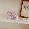 New Dopamine Color Mesh Cosmetic Bag Large Capacity Breathable Coin Purse Lightweight Storage Bag