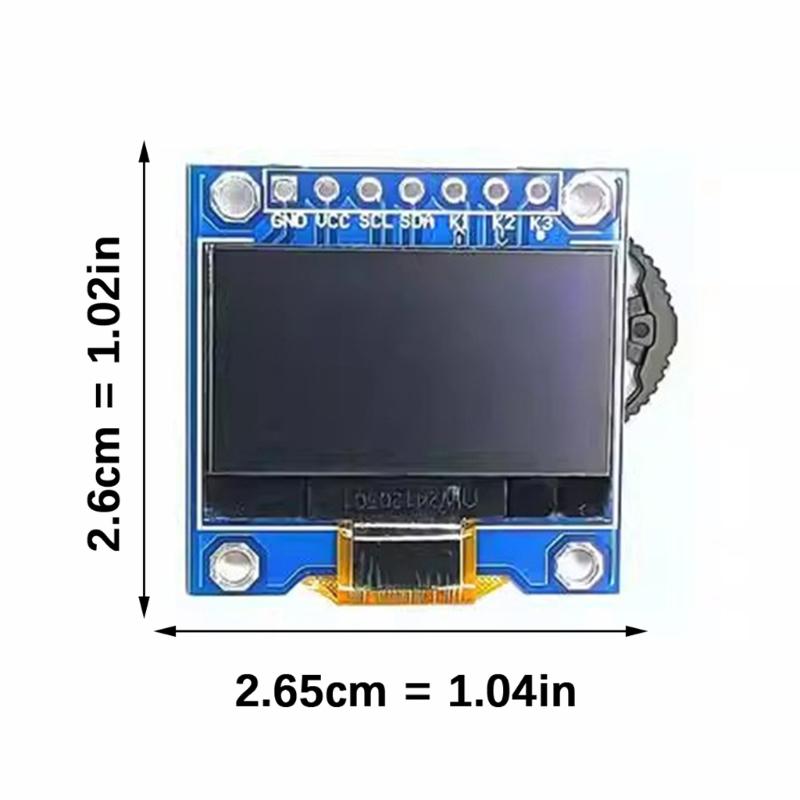 High Resolution 0.96Inch Oleds Display Module 128x64Pixel I2C Interfaces Low Power Consumption for Hobbyists Engineers