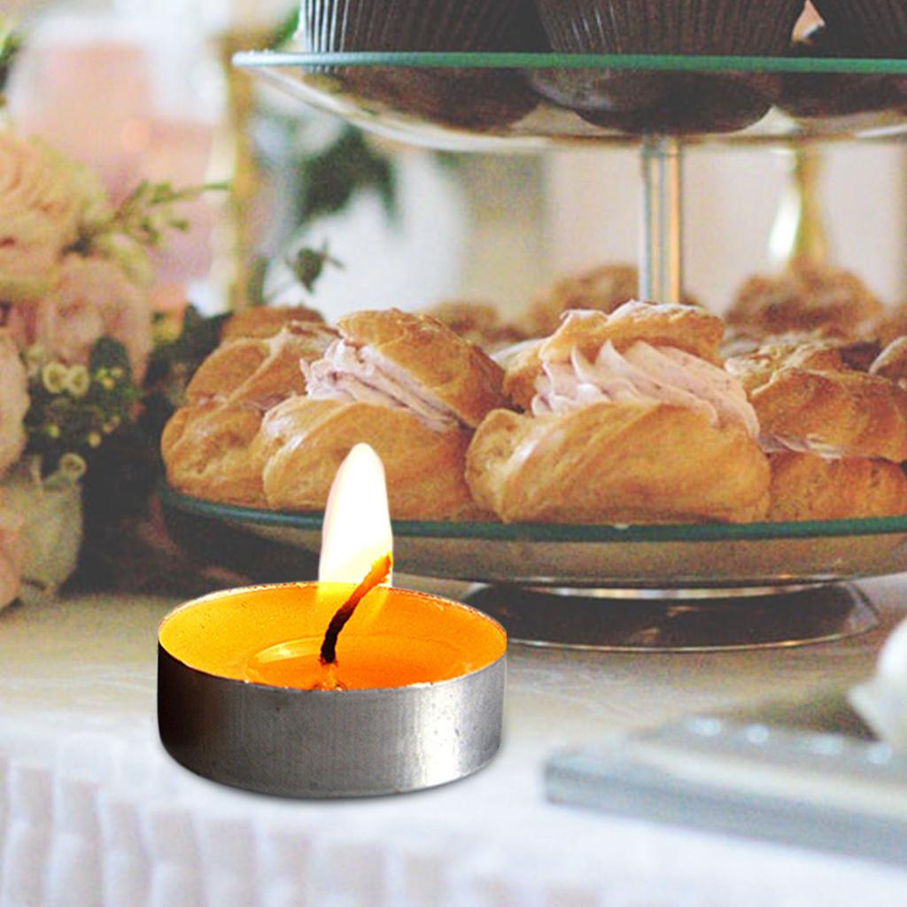 100x Tealight Ghee Butter Lamp Smokeless Candle Set for Meditation, Ceremonies,  Altars, Diwali Decorative Night Light Candles