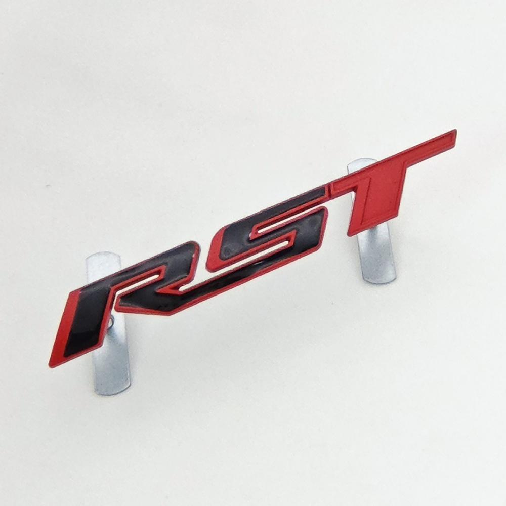 3D Metal Car Sticker RST Logo Front Grill Emblem Trunk Fender Badge For Chevrolet Tahoe Silverado Suburban Colorado Accessories ls2