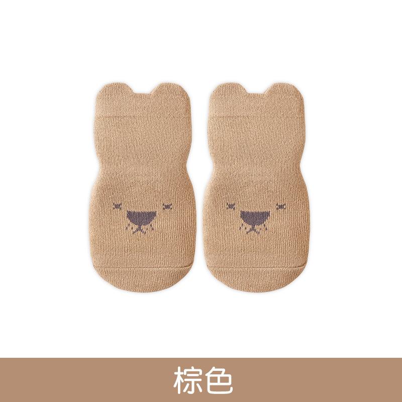 3/1 пары мультяшных детских носков для младенцев и новорожденных, противоскользящие хлопковые напольные носки для девочек и мальчиков, милые унисекс носки с резиновыми вставками для малышей