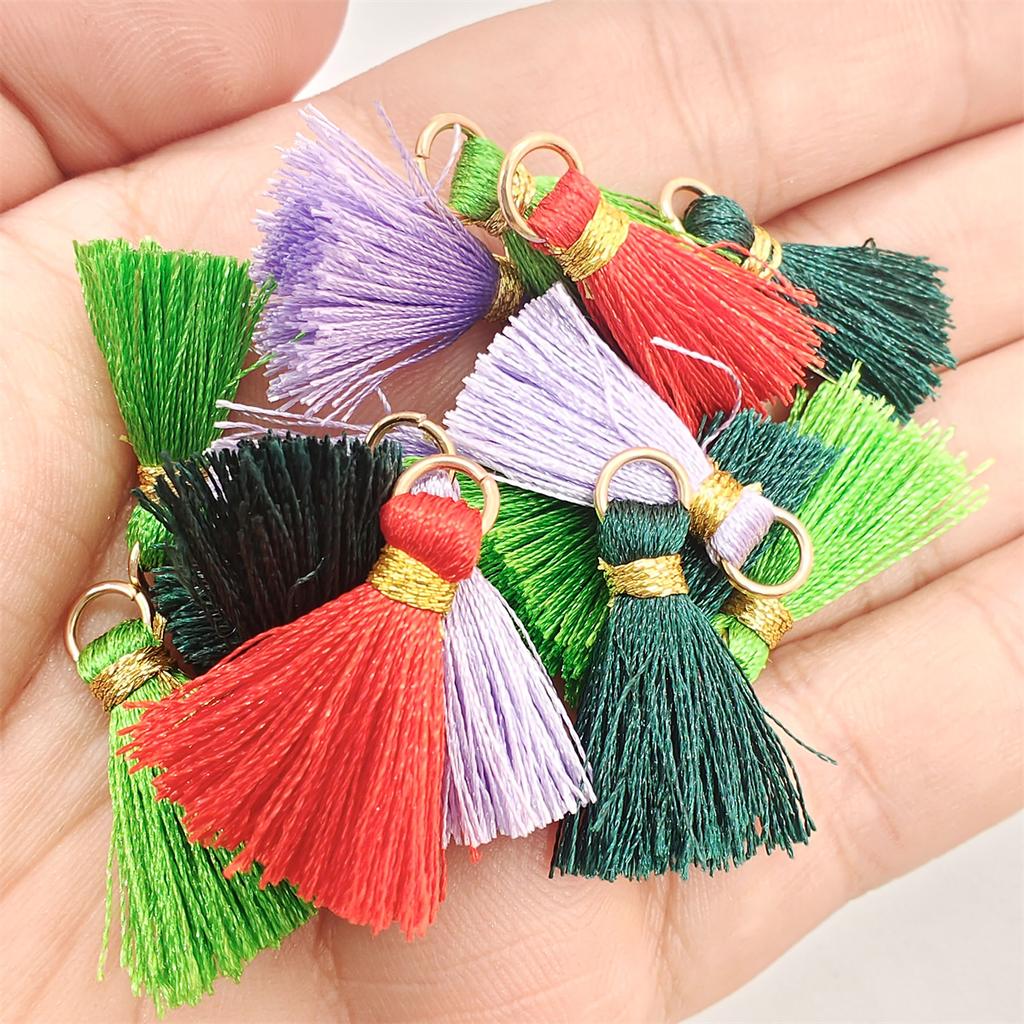 100 шт., ленты-петли, бахрома, материалы ручной работы, аксессуары для волос, маленькая кисточка, ювелирные аксессуары, модные серьги с золотой нитью «сделай сам»