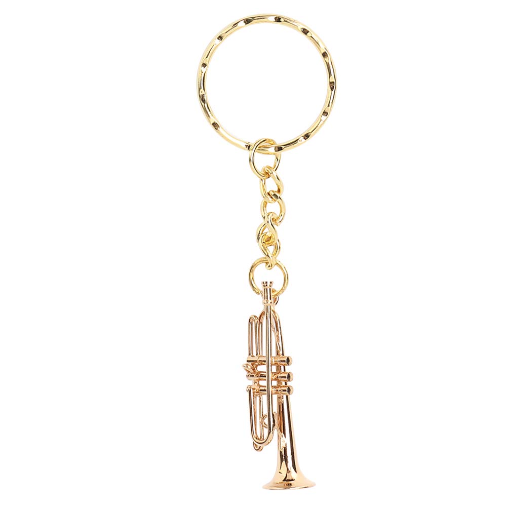 [J-ouuo] Fashionable Musical Instrument Keychain Trumpet Pendant Key Ring Gift Decoration