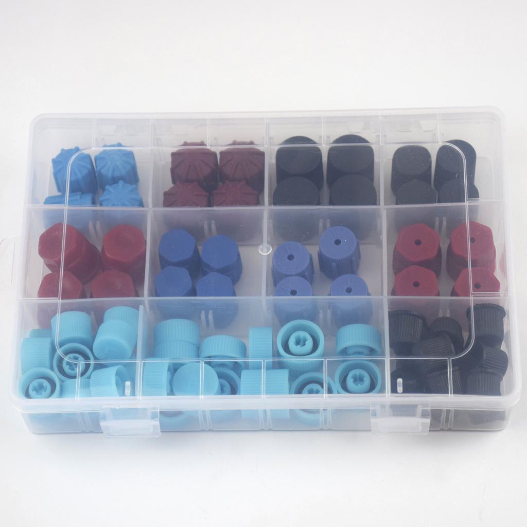 Universal Car AC Valve Caps - High & Low Pressure Compatible