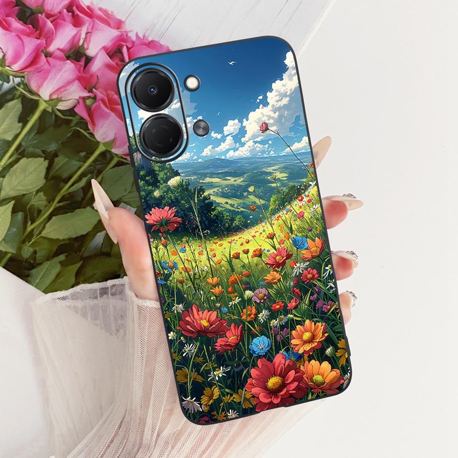 For Tecno Spark GO 3 5G Case KN3 Colorful Flowers Luxury Painted Cover Soft TPU Phone Case For Tecno Spark GO 3 SparkGo 3 Fundas